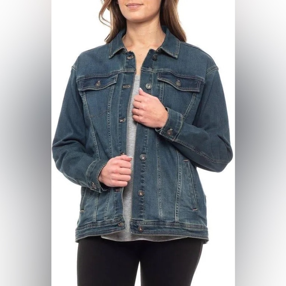 Prana Detra Womens Size Small Denim Trucker Jacket
